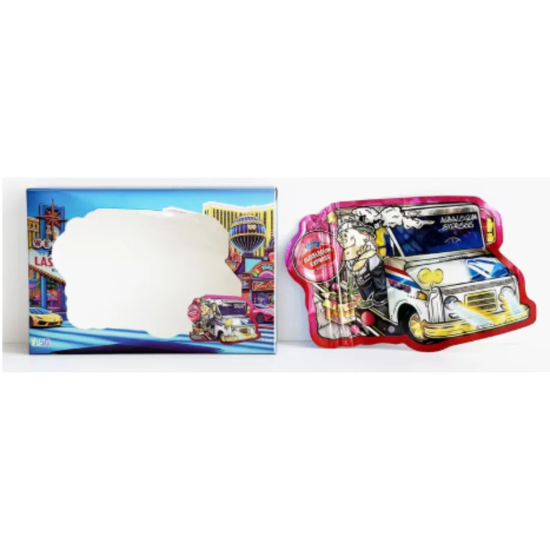 10 Sets Custom Box & Die-Cut Mylar Bag Combo | Matching Packaging Set with 10 Boxes & 10 Bags