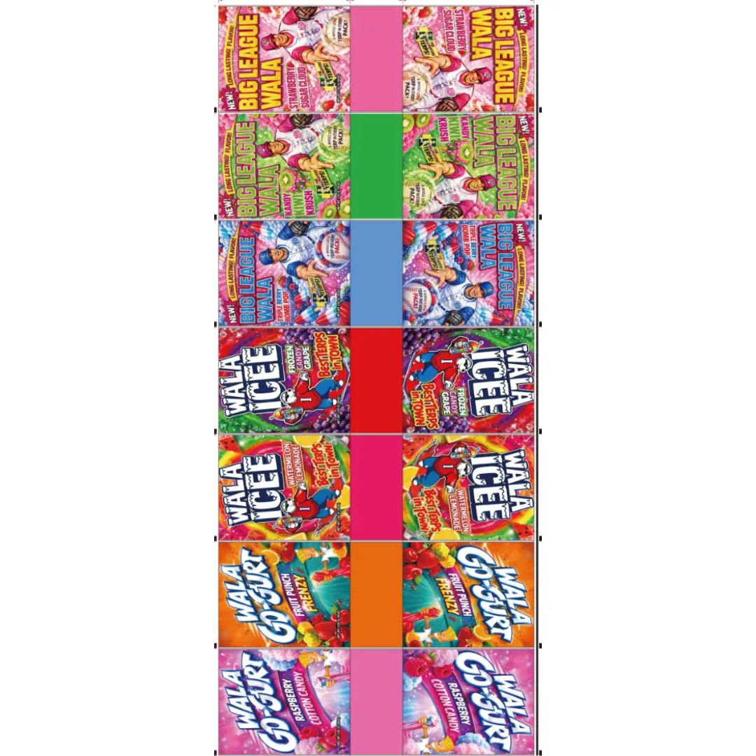 3.5g mylar bags 50 pack assorted mixed designs