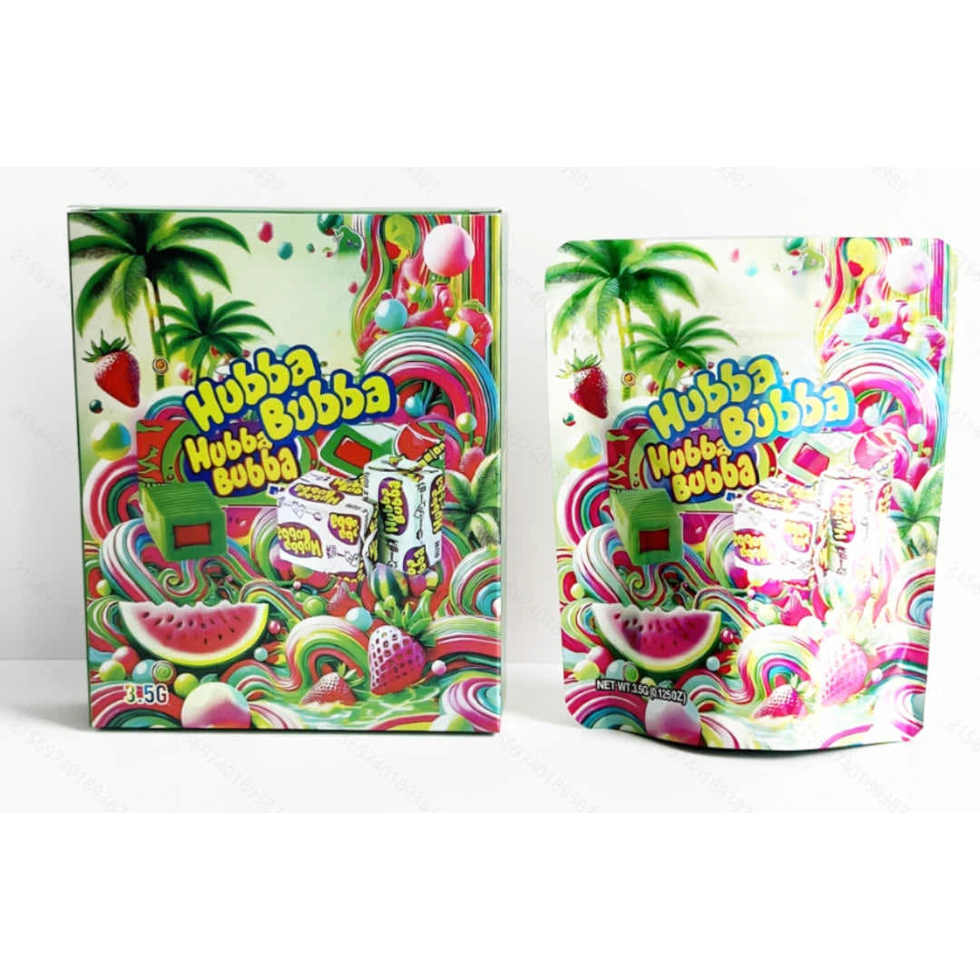 10 Pack Mylar Bag & Box Set Candy Style Smell Proof Foil Ziplock Pouch with Matching Packaging Boxes 3.5g Bundle