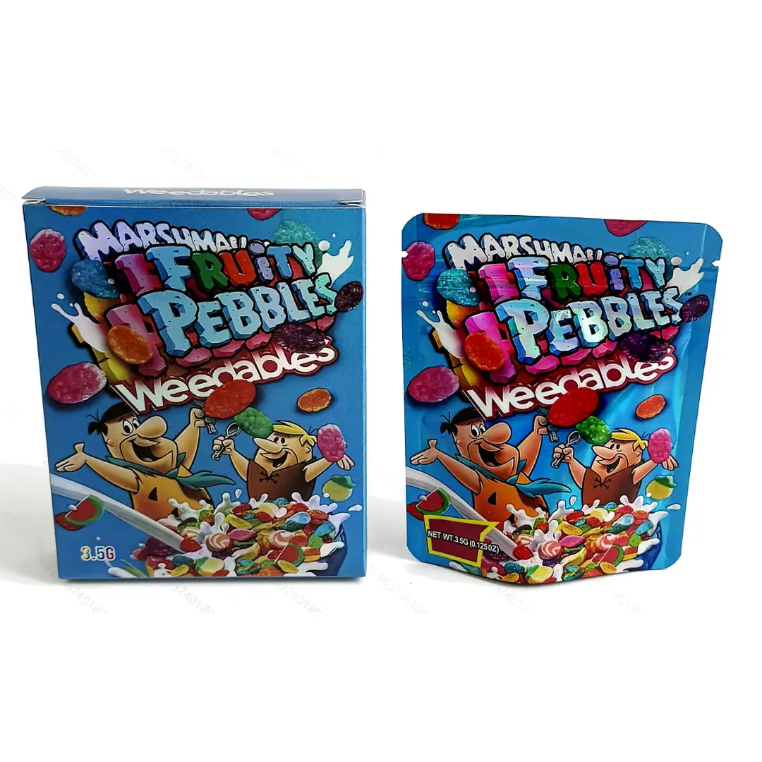 10 Pack 3.5g Mylar Bag & Box Set – Smell Proof Resealable Packaging with Matching Display Boxes