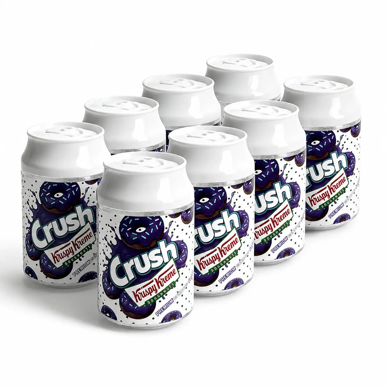 Soda Can Mylar Bags 3.5g – Donut Design Smell Proof Ziplock Packaging 6 Pack