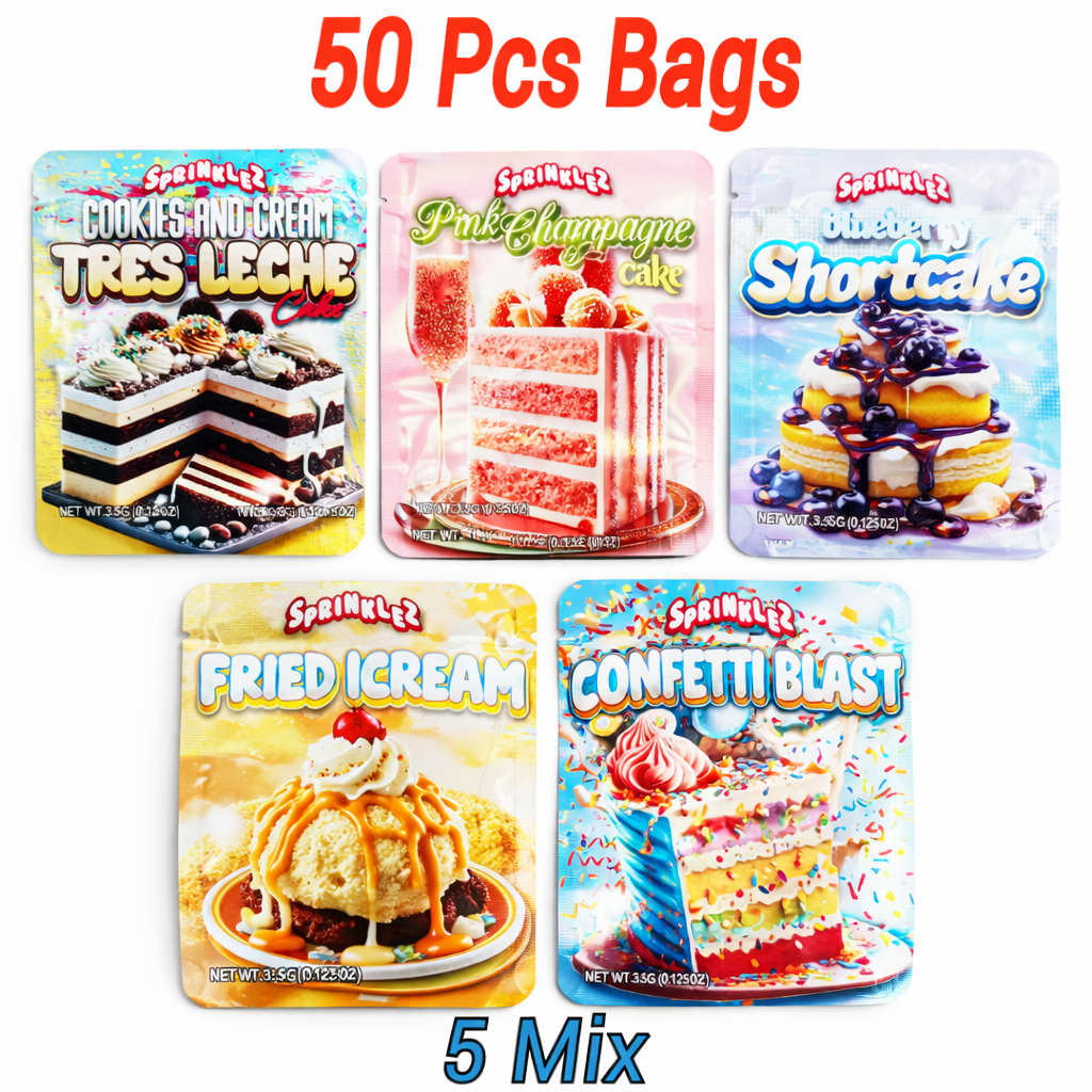 Mylar Bags 50 Pack Smell Proof Resealable Ziplock Stand Up Pouch Aluminum Foil Food Storage Bags