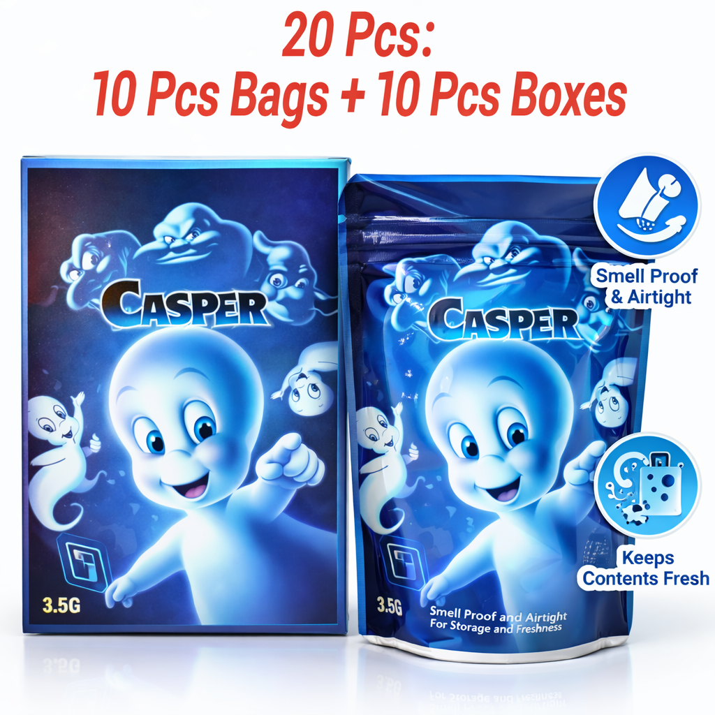 20PCS Mylar Bags Set (10 Bags + 10 Boxes) Smell Proof Airtight Storage Pouches with Packaging Boxes