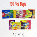 3.5g mylar bags 100 pack 15 mixed designs smell proof ziplock packaging bags