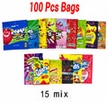 100 Pack Mylar Bags 3.5g – 15 Mixed Designs Smell Proof Resealable Ziplock Foil Packaging Food Storage Bags