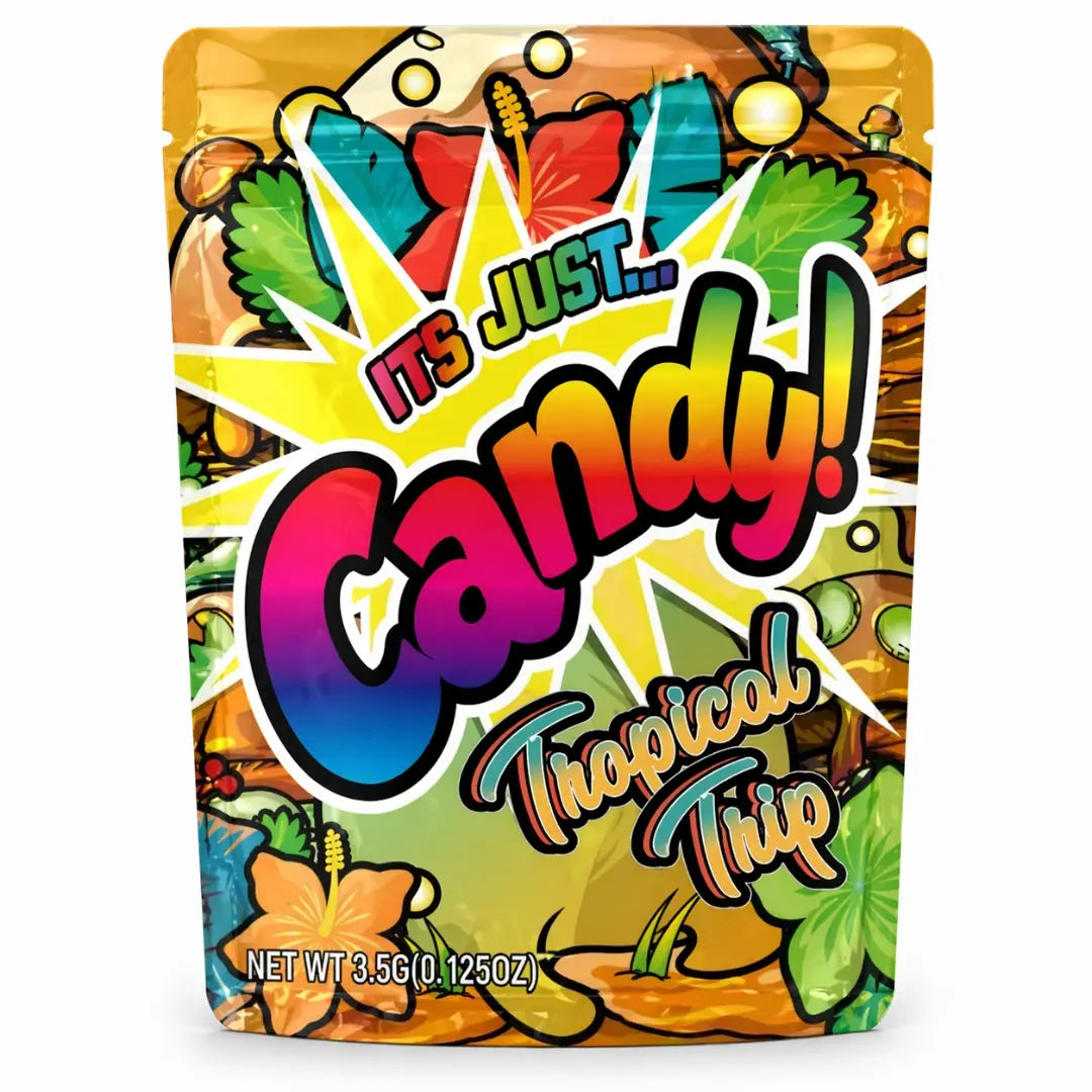 3.5g mylar bags tropical candy style smell proof ziplock bags