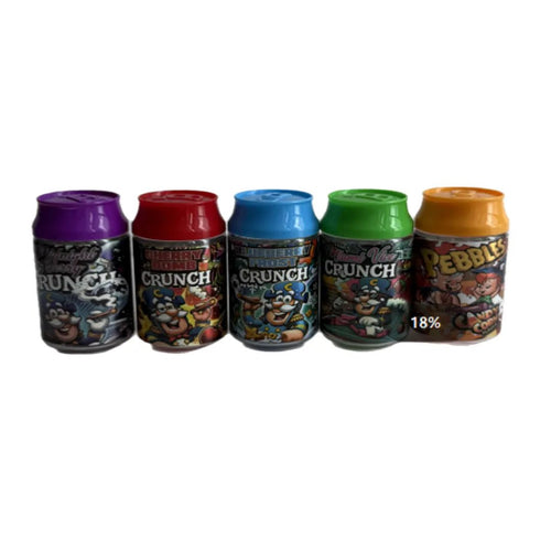 10 Pack 100ml Soda Can Jars Cereal Style | Custom Candy PET Containers with Screw Lid | Airtight Reusable Mini Food Storage Bottles - MylarPac Shop