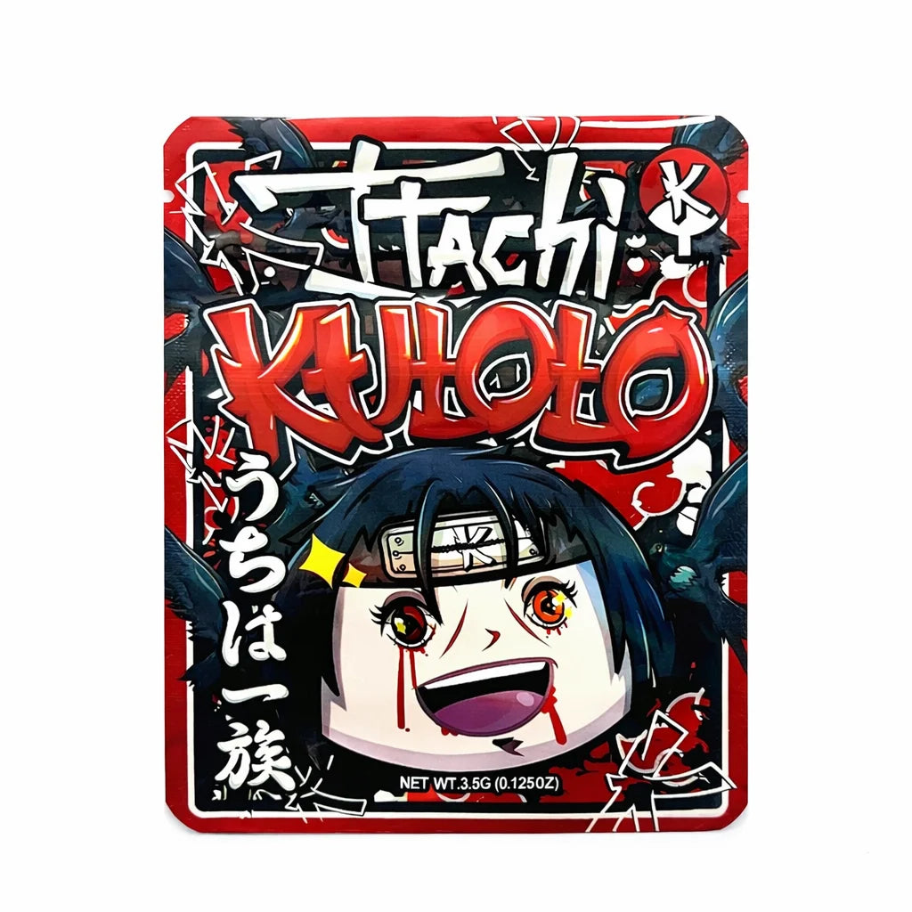 3.5g mylar bags anime style smell proof foil pouches