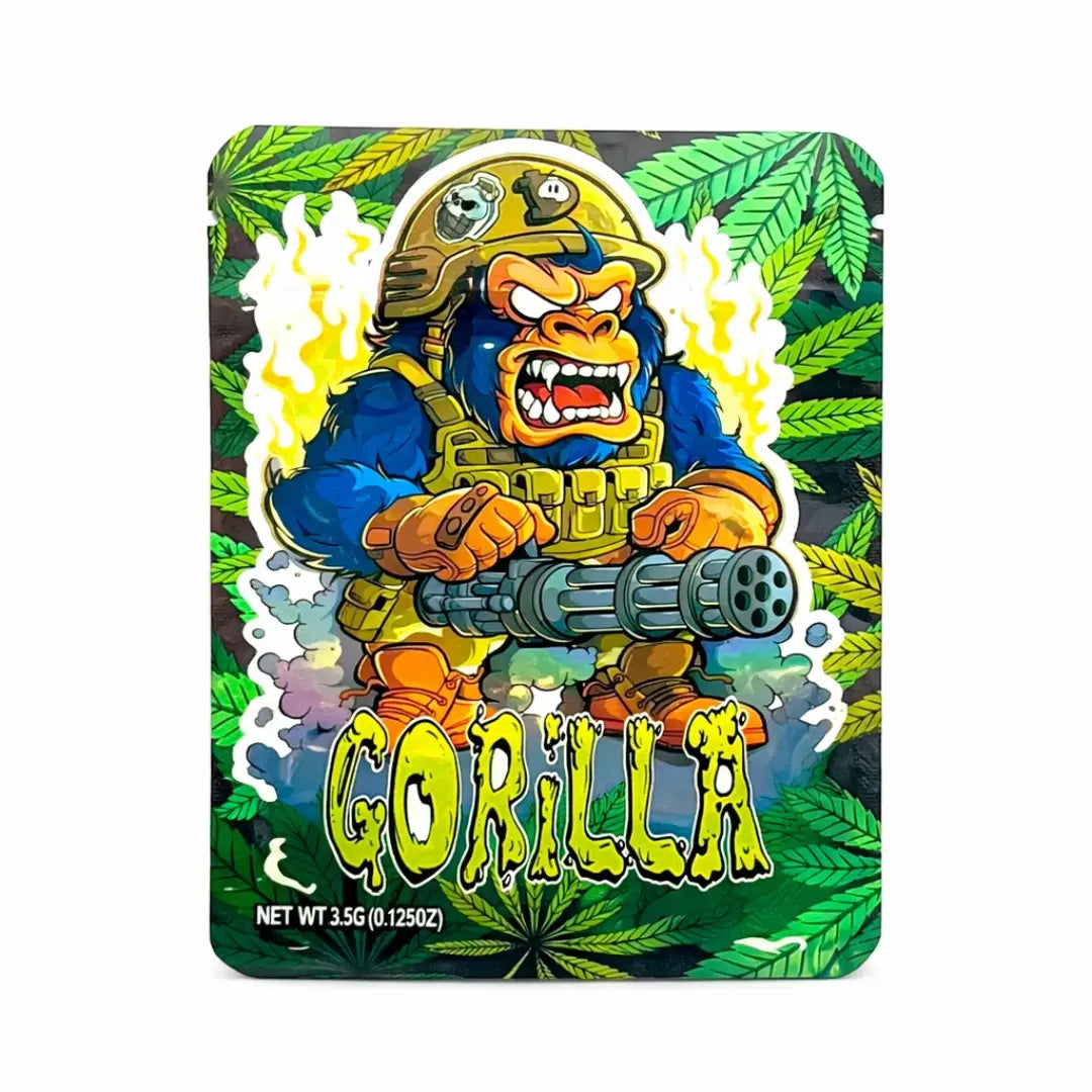 3.5g mylar bags gorilla style smell proof foil pouches