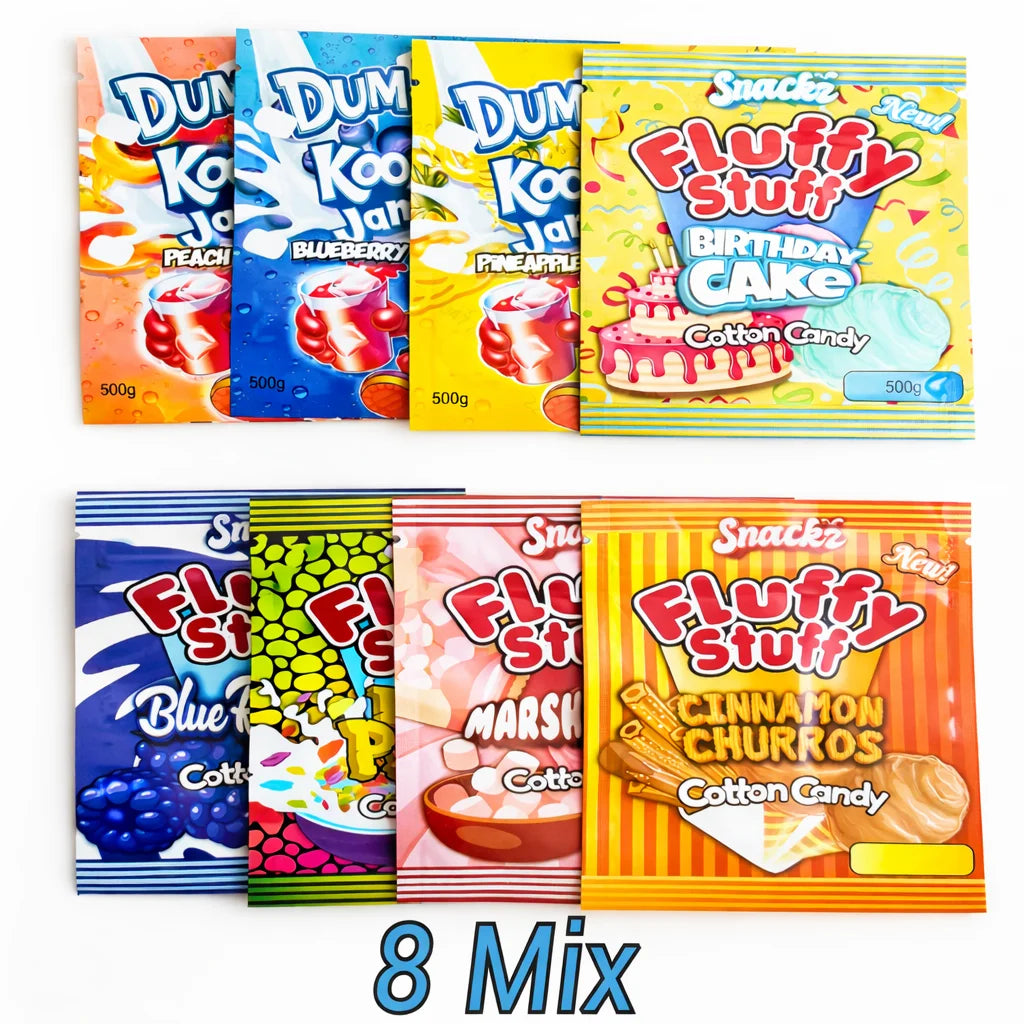 3.5g Mylar Bags 100 Pack Mixed Designs