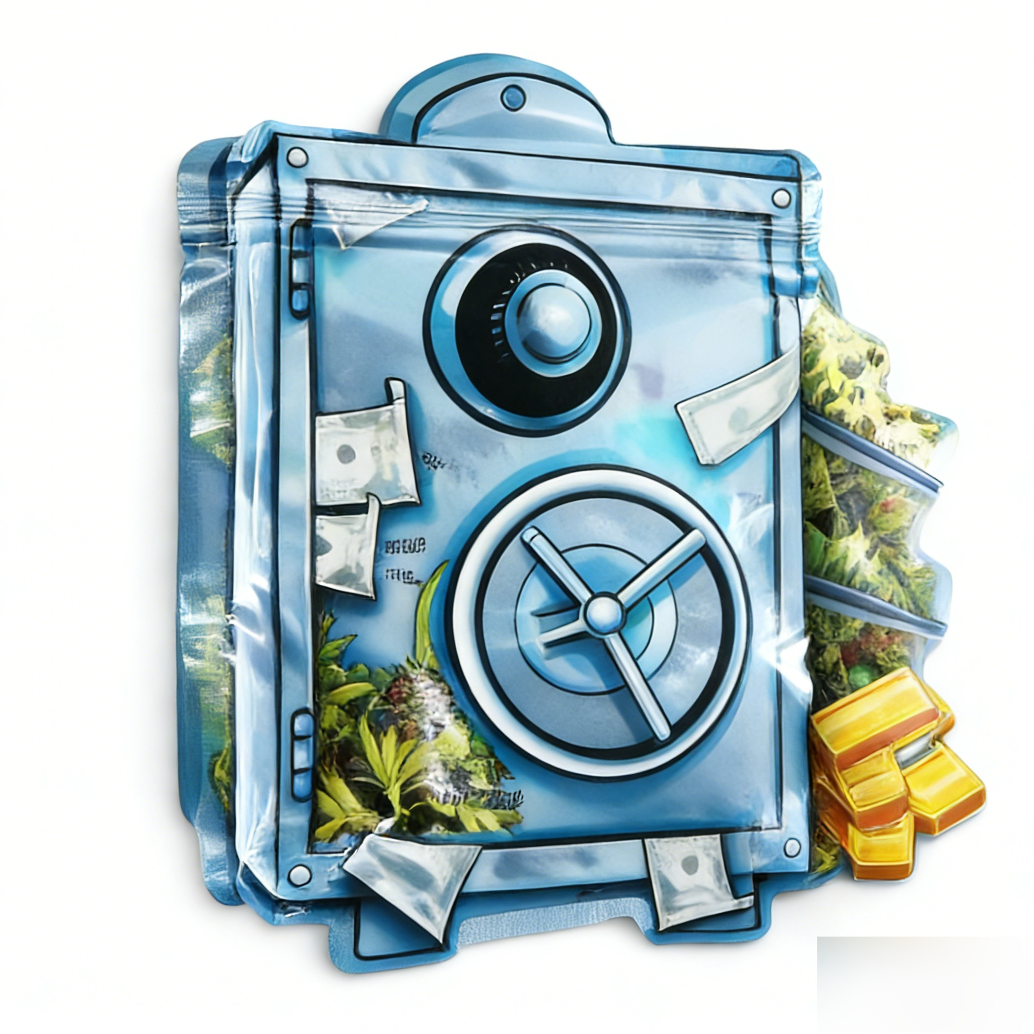 50 Pack Mylar Bags Ziplock Stand Up Pouch Aluminum Foil Smell Proof Storage Bags 5 Mix Designs