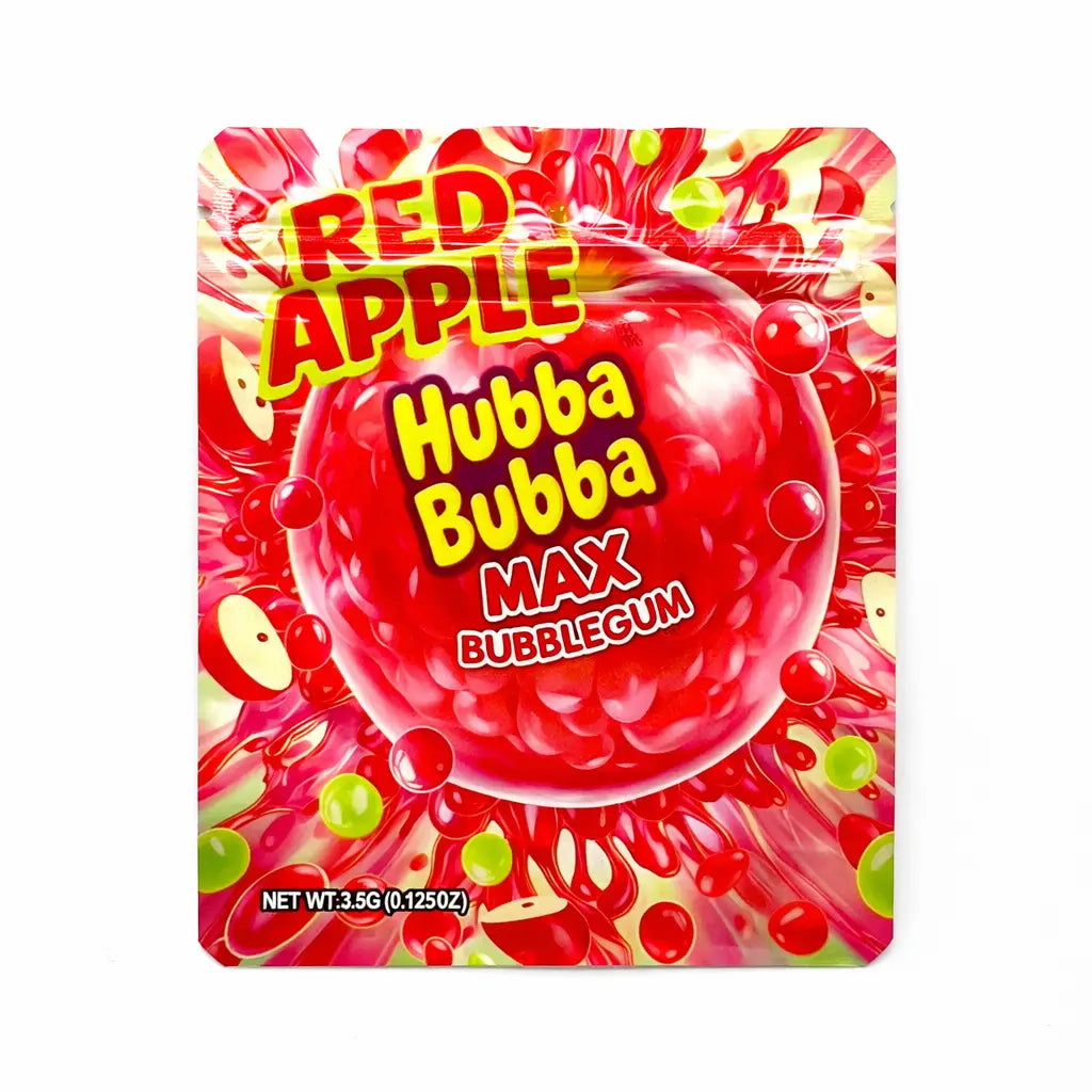 10pcs 3.5g Red Apple Bubblegum Mylar Bags for Candy PackagingMylar Bags