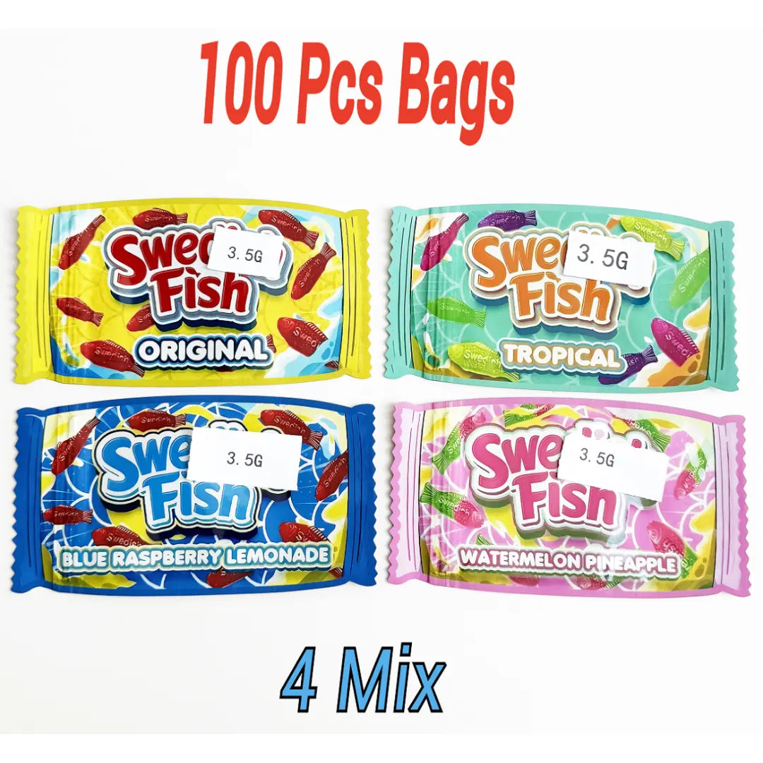 3.5g mylar bags 4 mixed candy designs smell proof ziplock bags