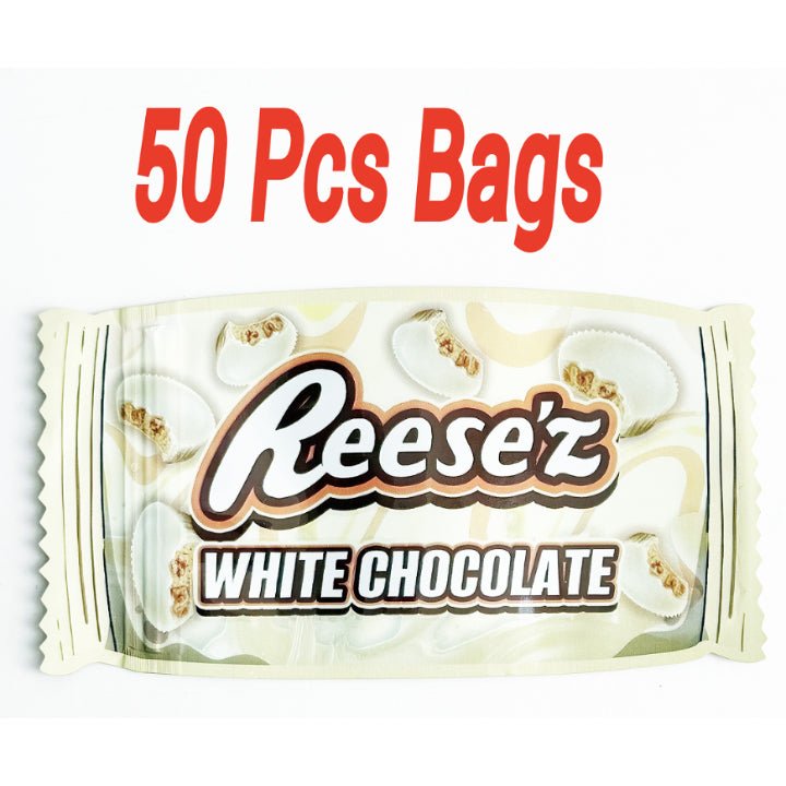3.5g mylar bags white chocolate candy style smell proof ziplock bags