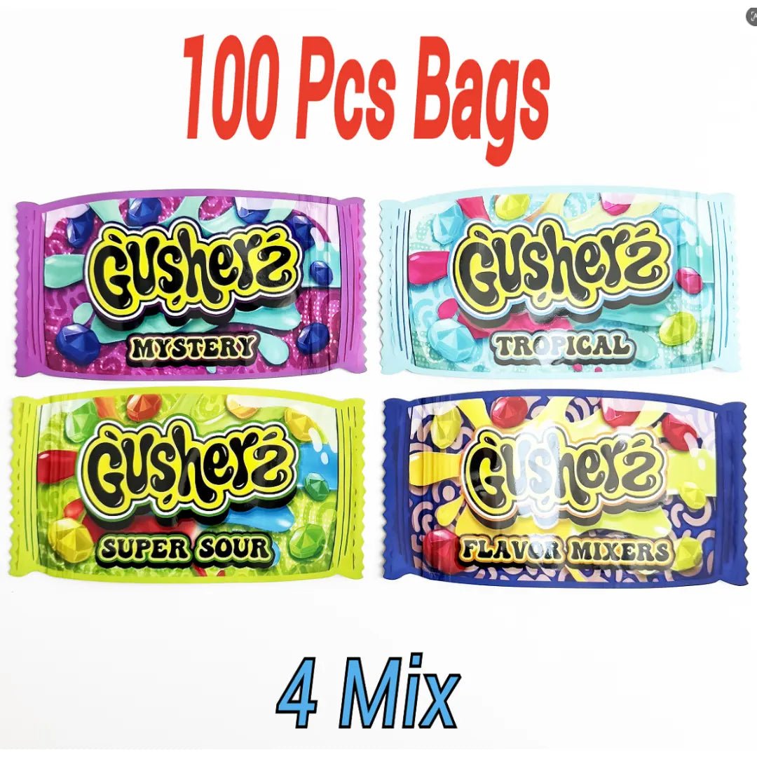 100 Pack 3.5g Mylar Bags | Candy Style | 4 DesignsMylar Bags