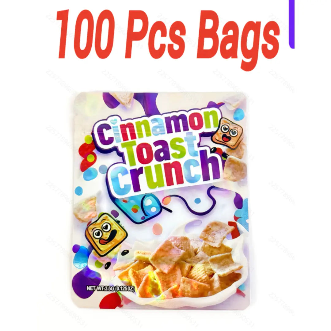 3.5g mylar bags sweet cereal style smell proof ziplock bags