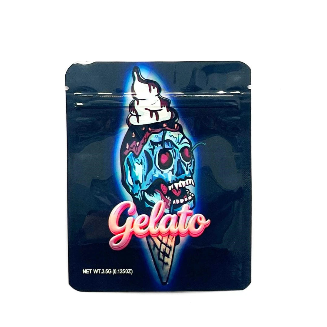 10 Pcs Gelato Mylar Bags 3.5g | Smell Proof Ziplock PouchesMylar Bags