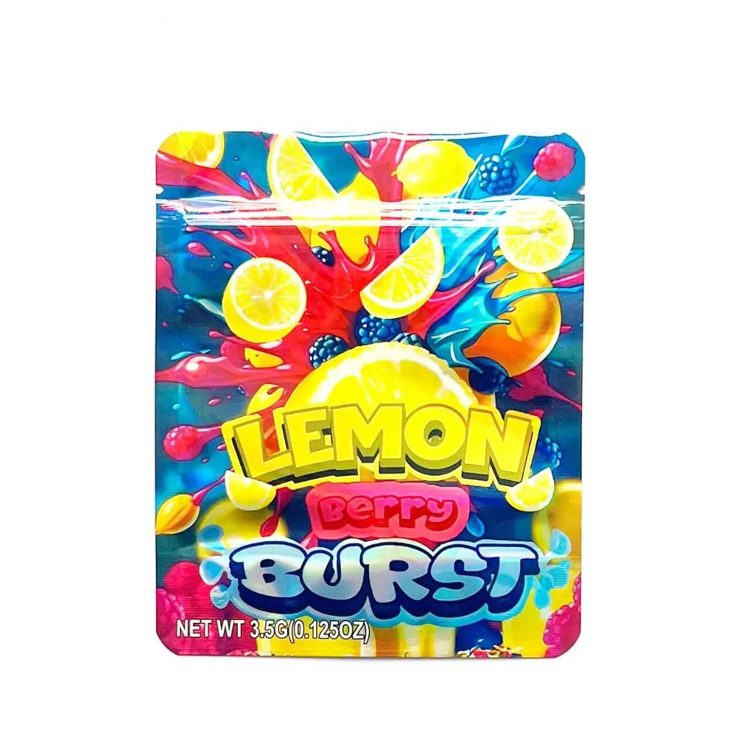 10 Sets Lemon Berry Burst Mylar Bag & Box Combo | 3.5g Smell Proof Ziplock Packaging Set | Candy Style Custom Packaging - MylarPac Shop
