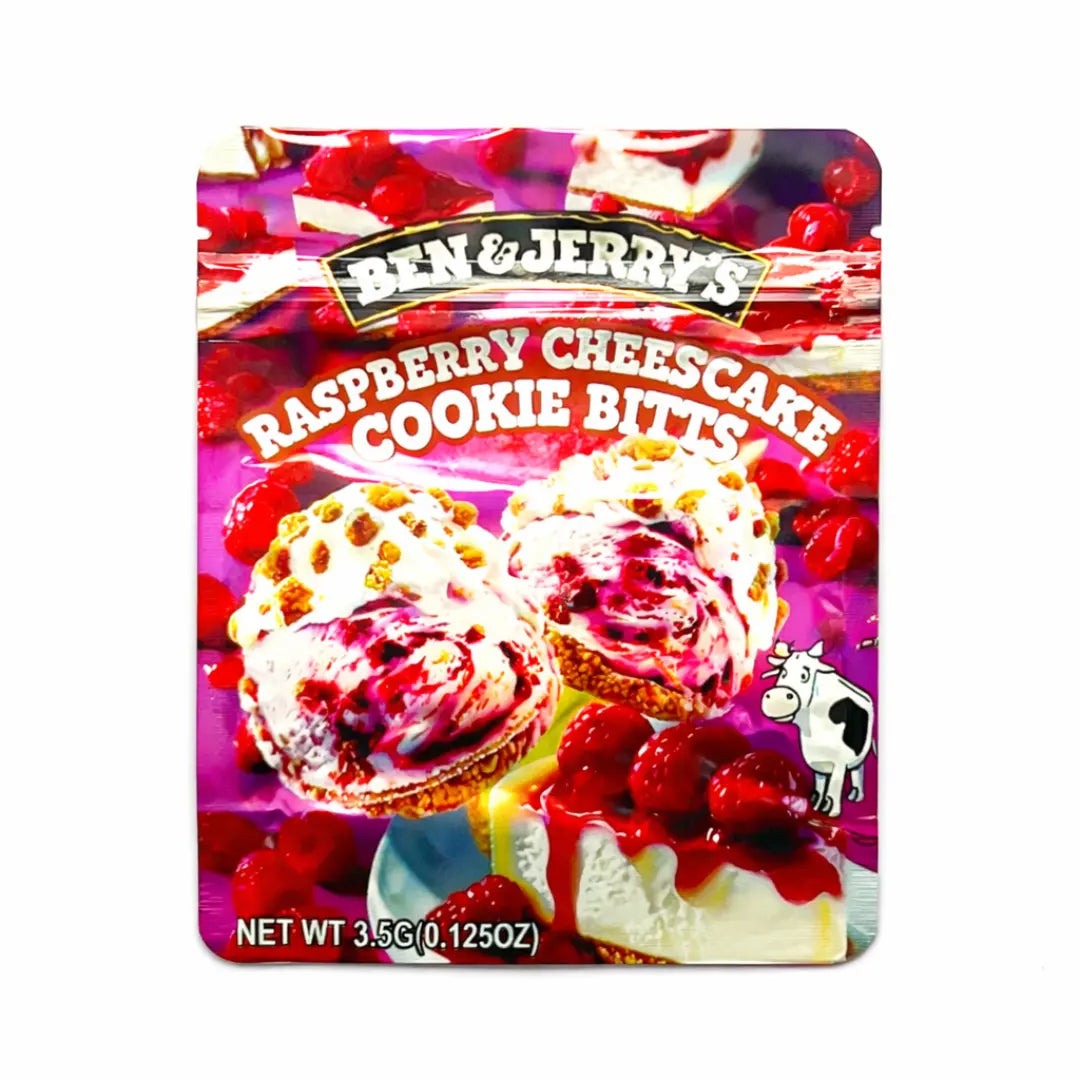 3.5g mylar bags raspberry cheesecake smell proof foil pouches