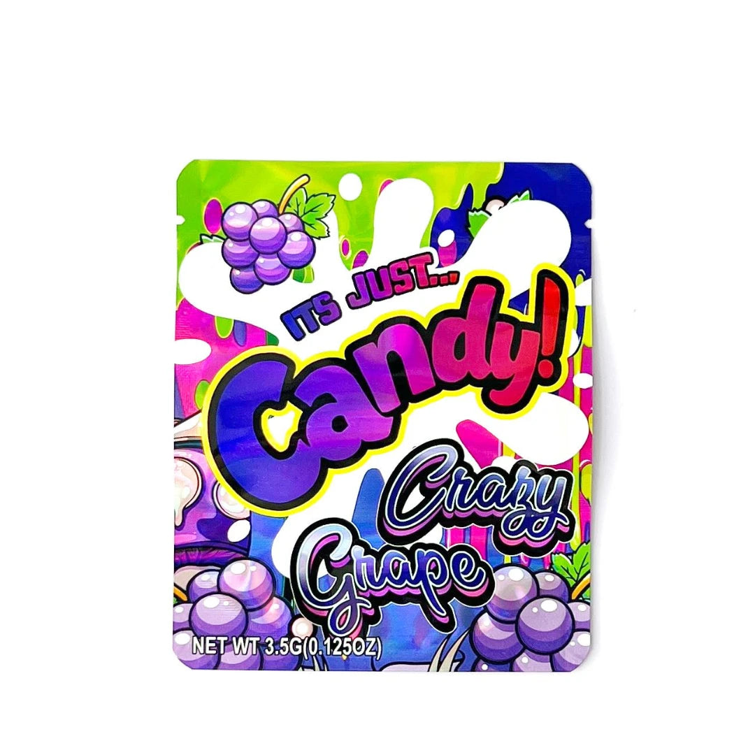10pcs 3.5g Grape Candy Mylar Bags Smell Proof Ziplock PouchesMylar Bags