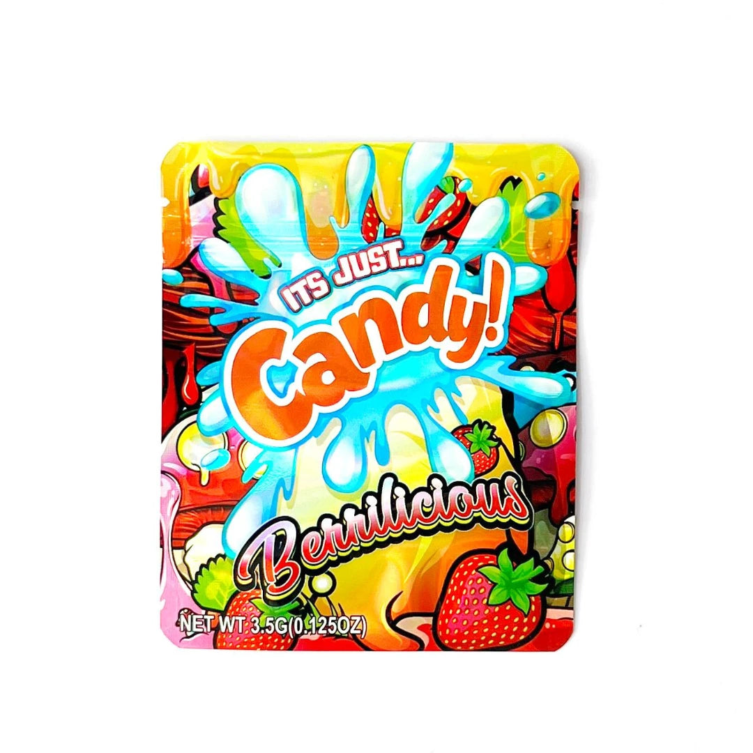 10pcs 3.5g Fruit Candy Mylar Bags Resealable Smell Proof Packaging PouchesMylar Bags