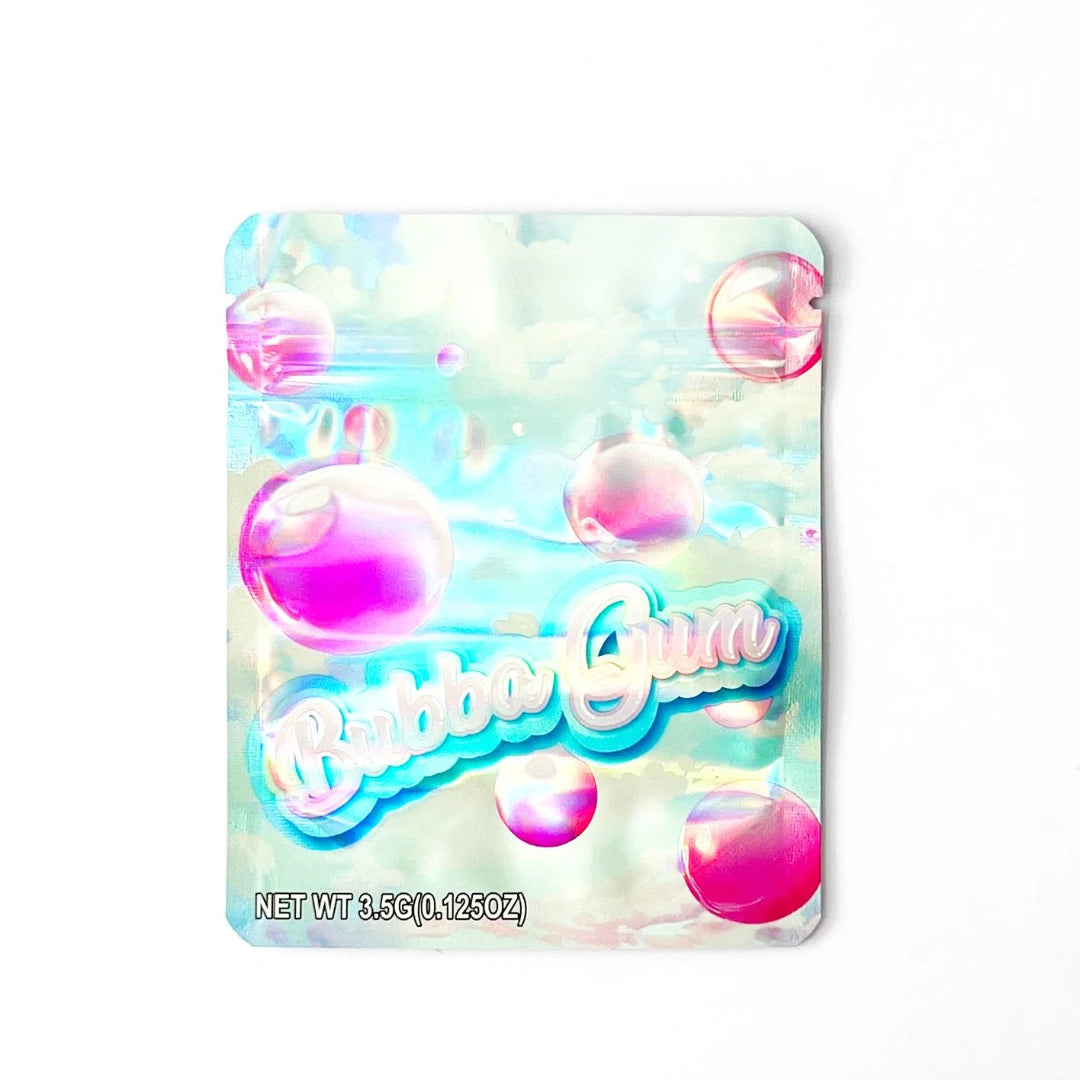 3.5g Bubble Gum Mylar Bag Smell Proof Ziplock Pouch