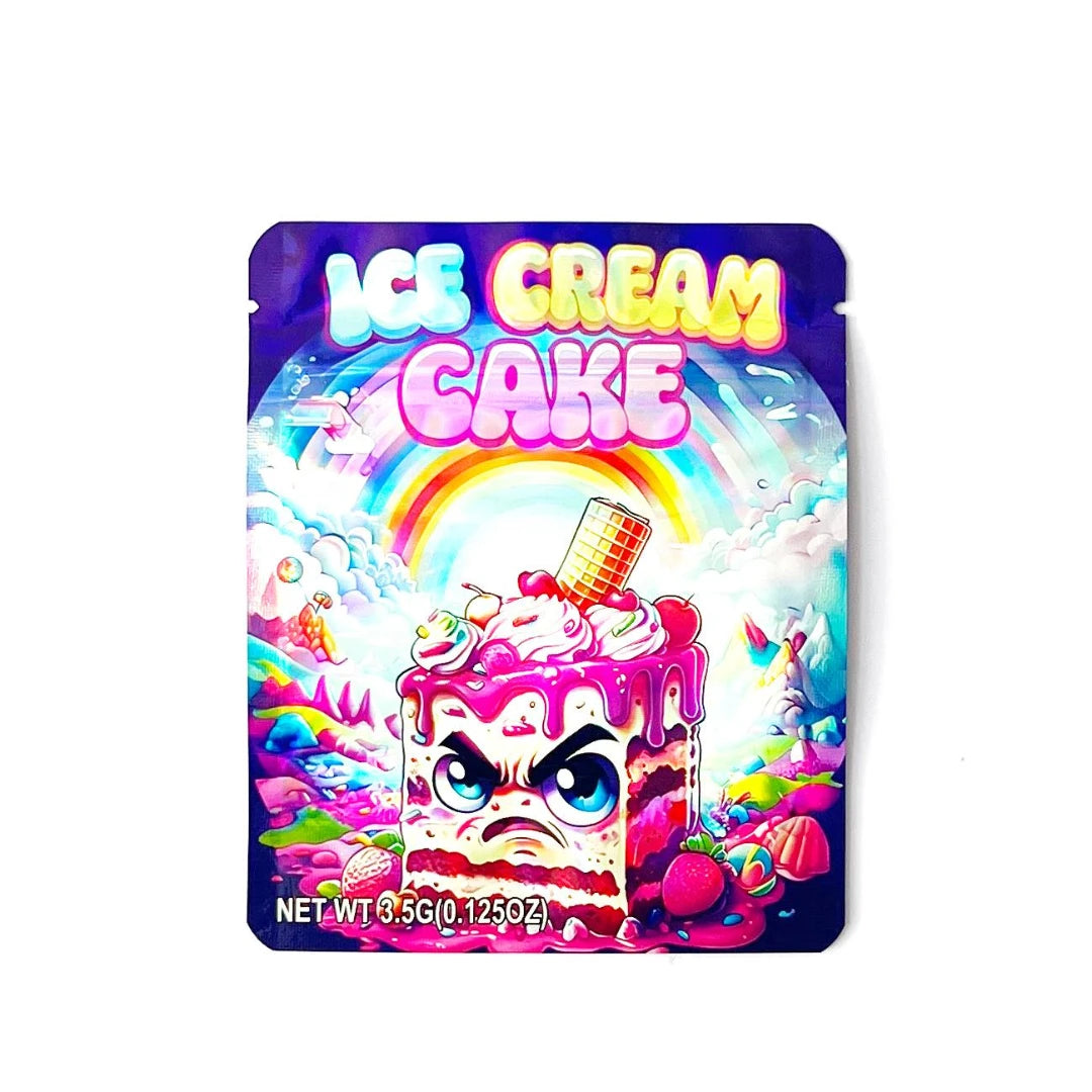 10pcs 3.5g Ice Cream Cake Mylar Bags Smell Proof Ziplock PouchesMylar Bags