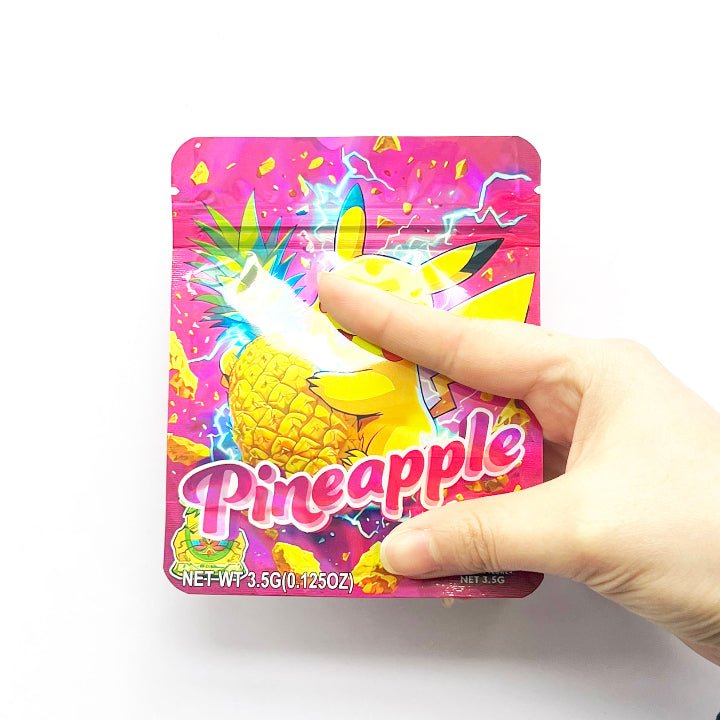 3.5g mylar bags pineapple candy style smell proof foil pouches