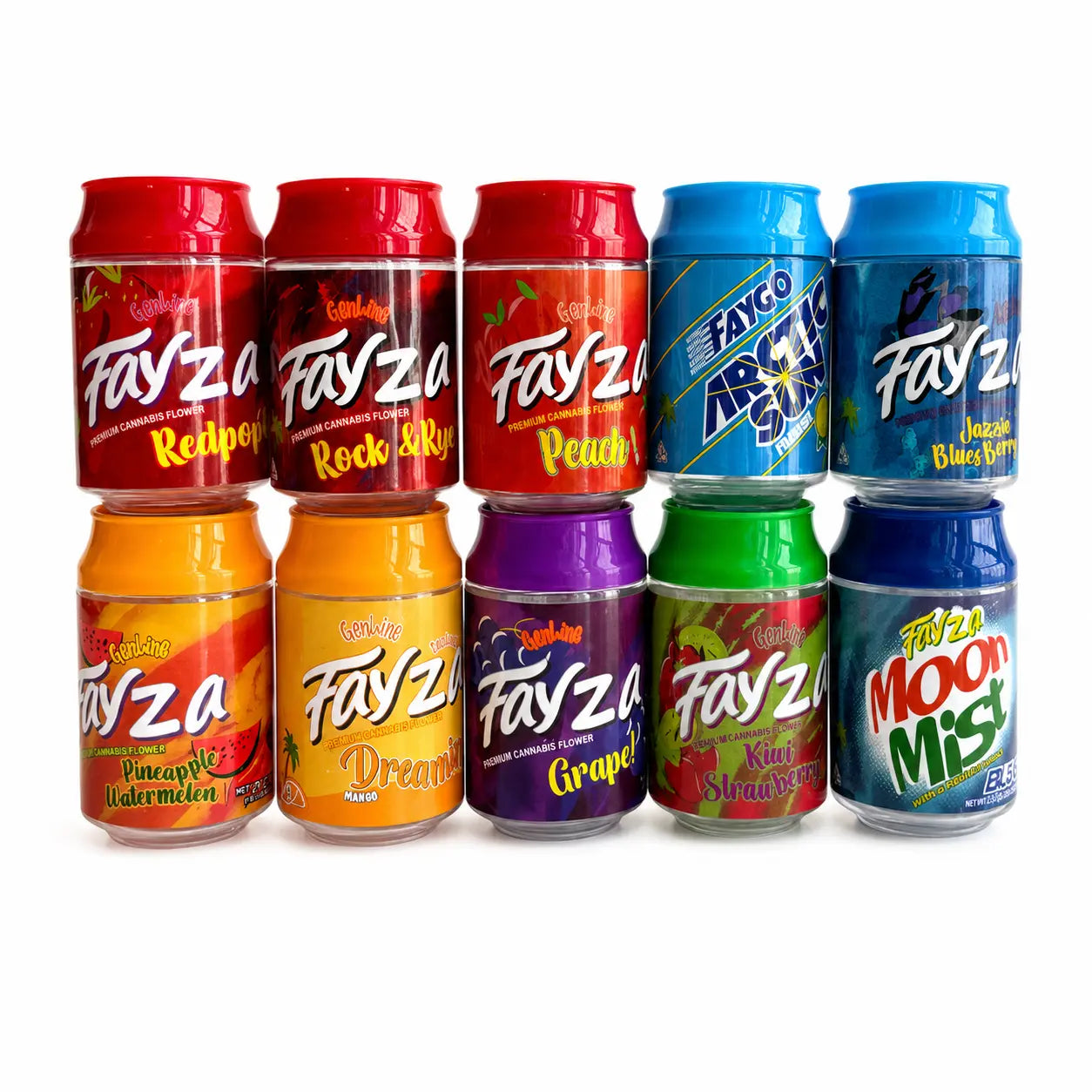 10 Pcs 100ml Soda Can PET Jars | 10 Mixed Candy & Fruit Designs Reusable Storage Containers with Screw Lids