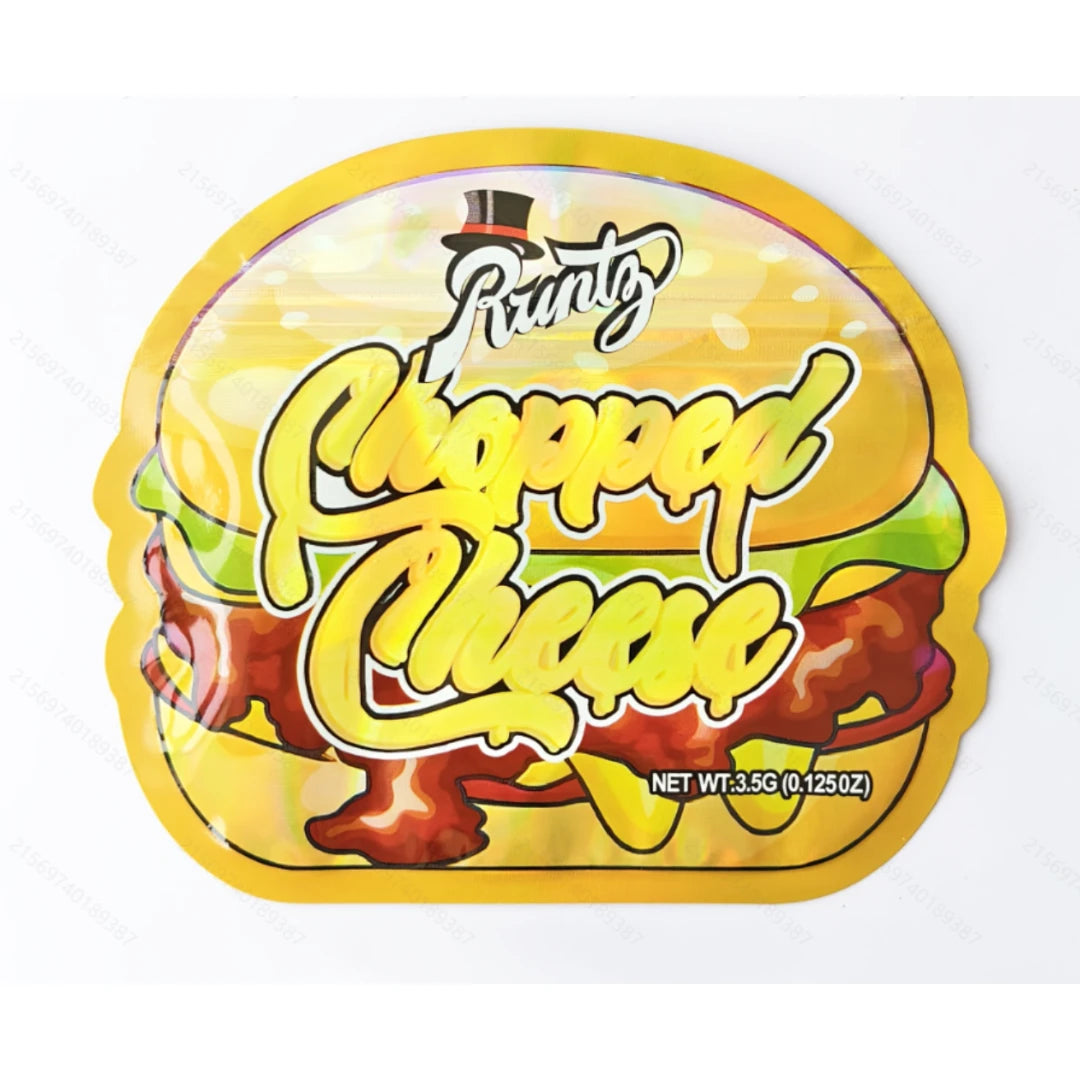 hamburger die cut mylar bags smell proof packaging