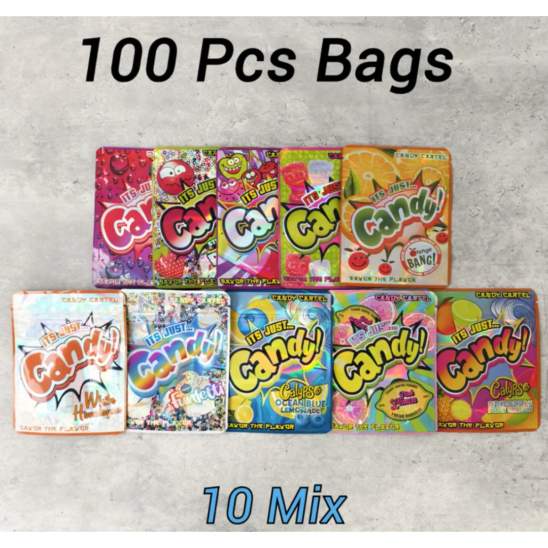 3.5g mylar bags candy style smell proof ziplock pouches