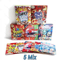 10 Pack 3.5g Mylar Bags with Matching Boxes Smell Proof Resealable Foil Packaging 5 Mixed Candy & Snack Designs