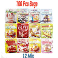 3.5g mylar bags 100 pack 12 mixed designs smell proof resealable ziplock bag
