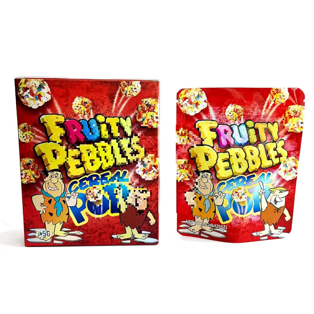 10 Pack 3.5g Mylar Bag & Box Set – Fruity Style Smell Proof Resealable Packaging with Display Boxes