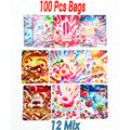3.5g mylar bags 100 pack 12 candy and dessert designs smell proof ziplock pouches