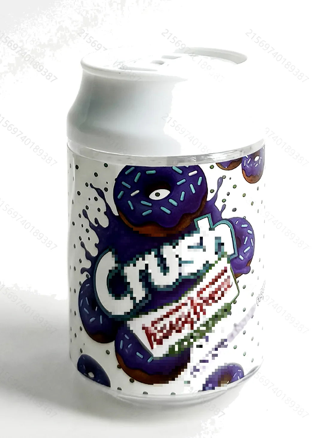 Soda Can Mylar Bags 3.5g – Donut Design Smell Proof Ziplock Packaging 6 Pack