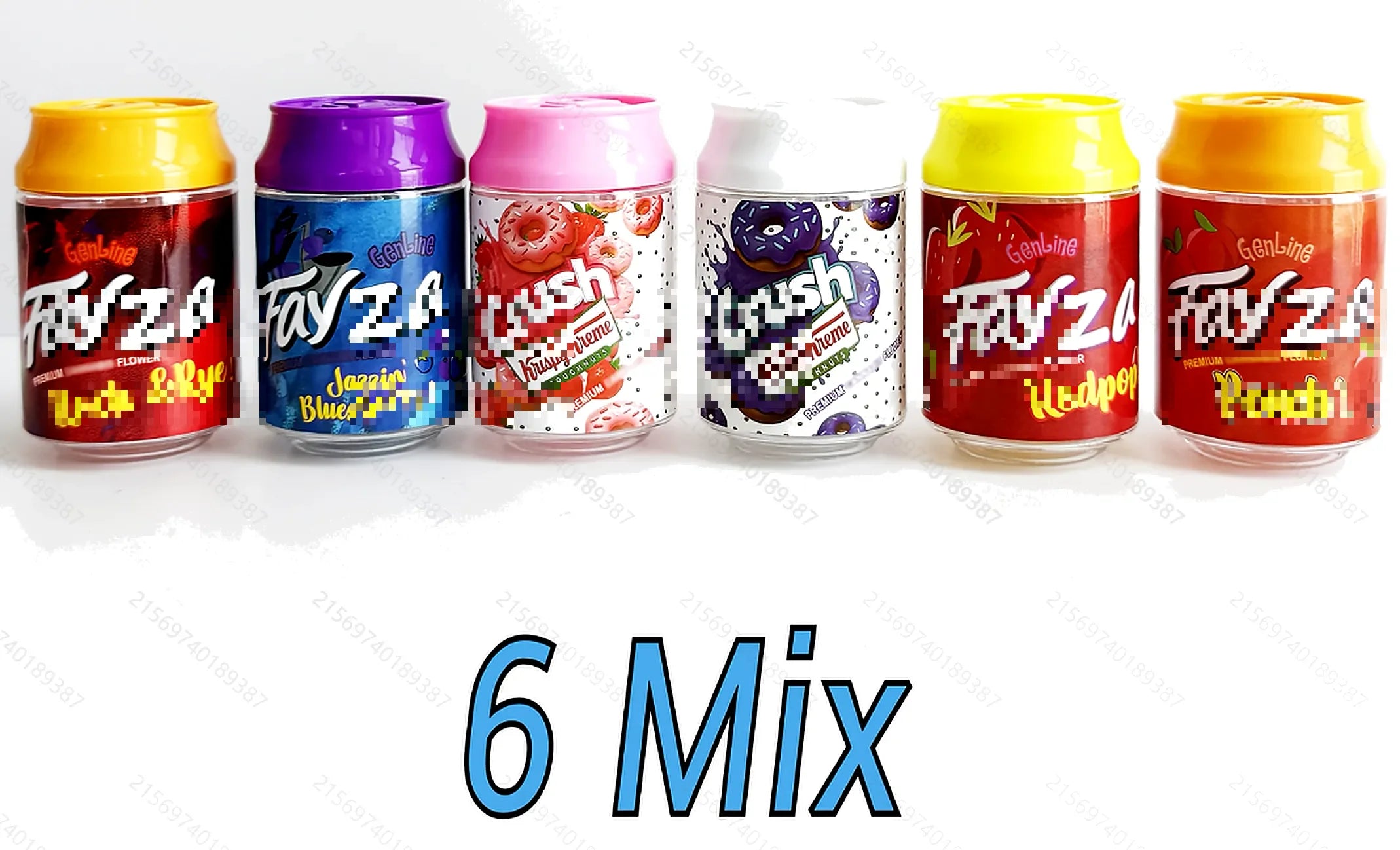 Soda Can Mylar Bags 3.5g – 6 Pack 6 Mixed Designs Smell Proof Ziplock Packaging