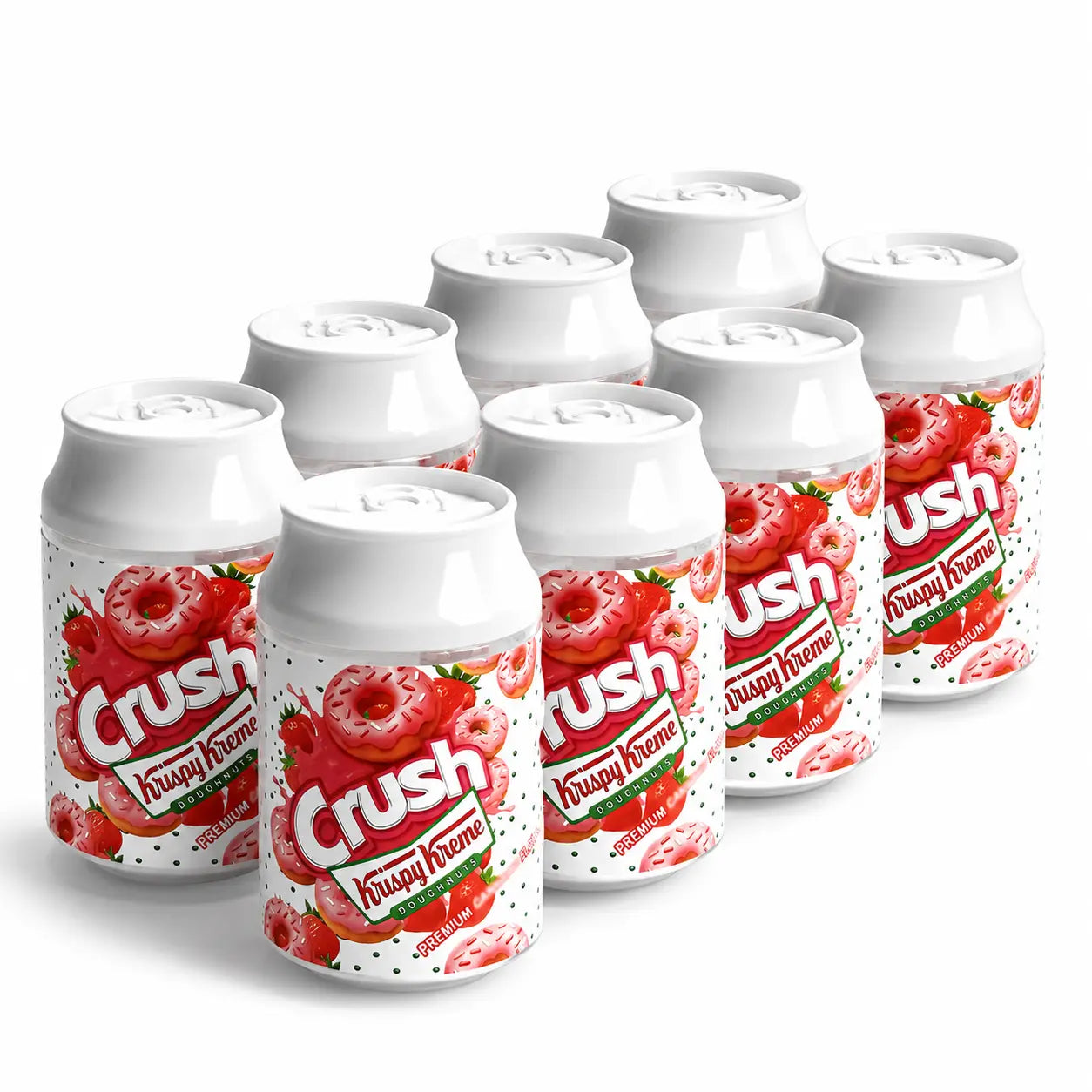 Soda Can Mylar Bags 3.5g – Strawberry Donut Smell Proof Resealable Packaging 6 Pack