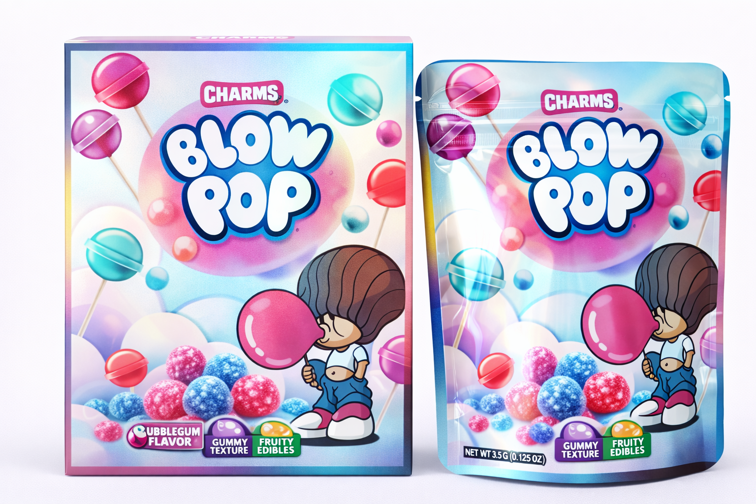 Mylar Bag with Box Set Smell Proof Airtight Resealable Stand Up Pouch Packaging Kit