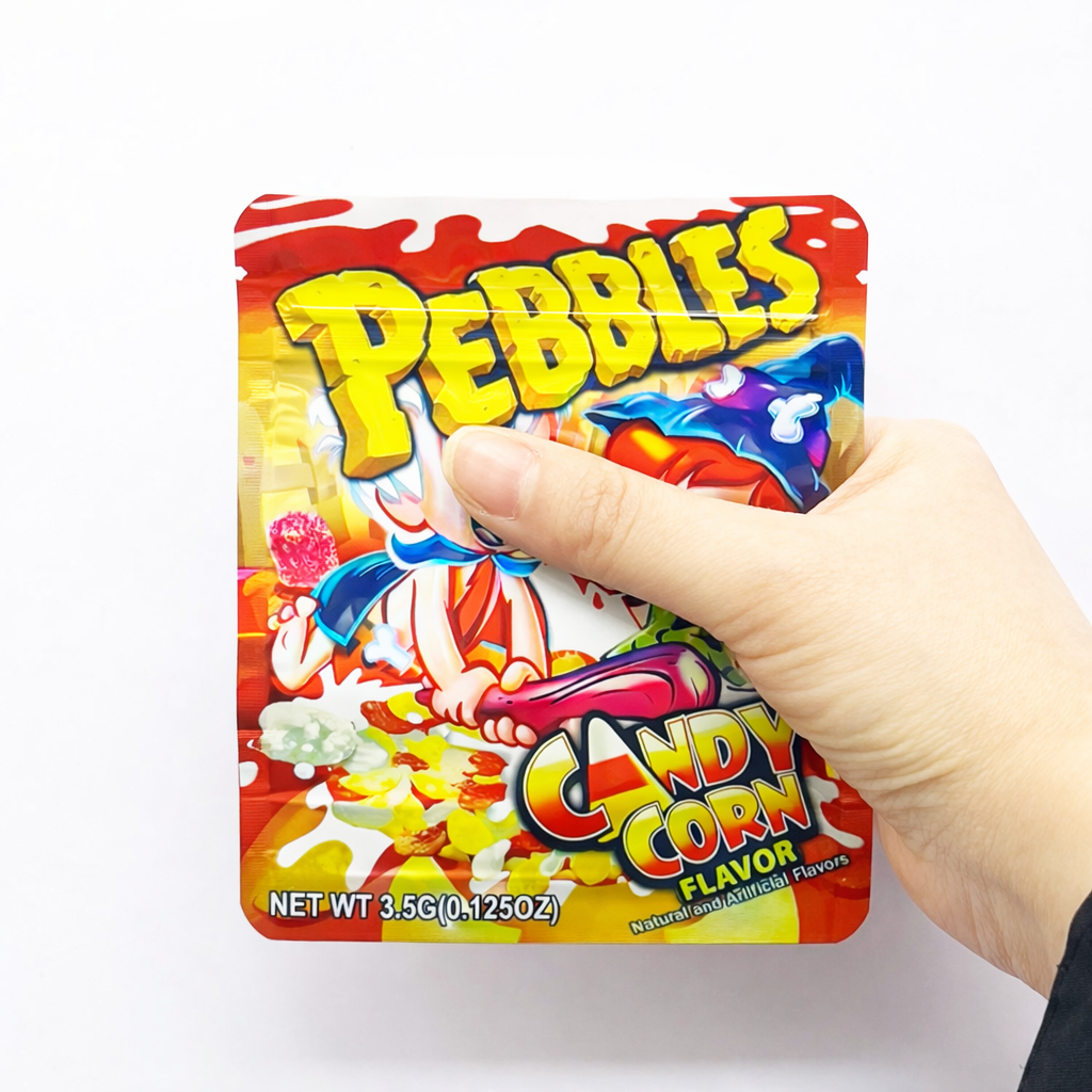 50 Pcs 3.5g Mylar Bags Smell Proof Ziplock – Candy Style Foil Packaging, Resealable & Heat Sealable Pouches