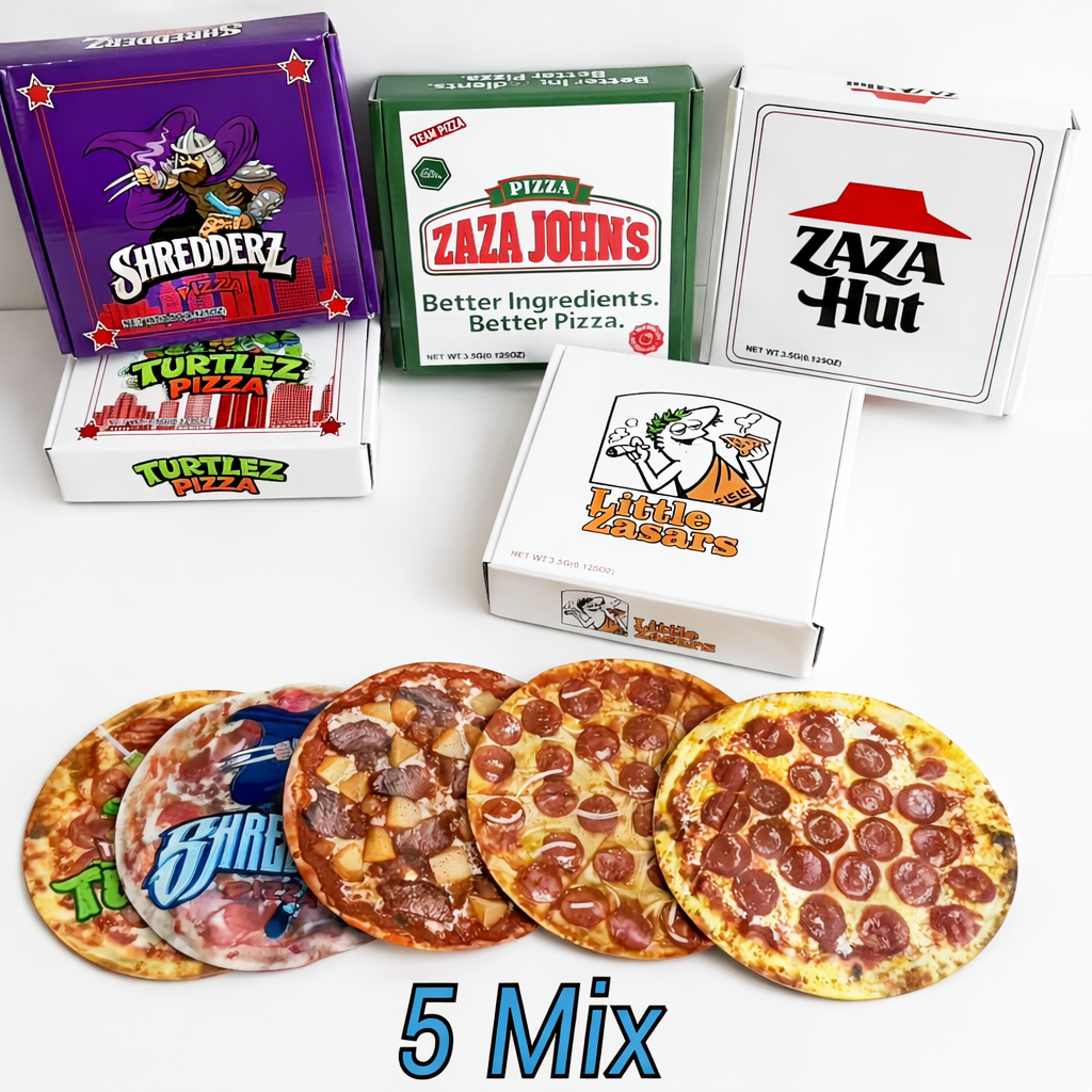 10 Pack Mylar Bags & Boxes Set 3.5g – Smell Proof Ziplock Bags with Matching Packaging Boxes (5 Mix Designs)