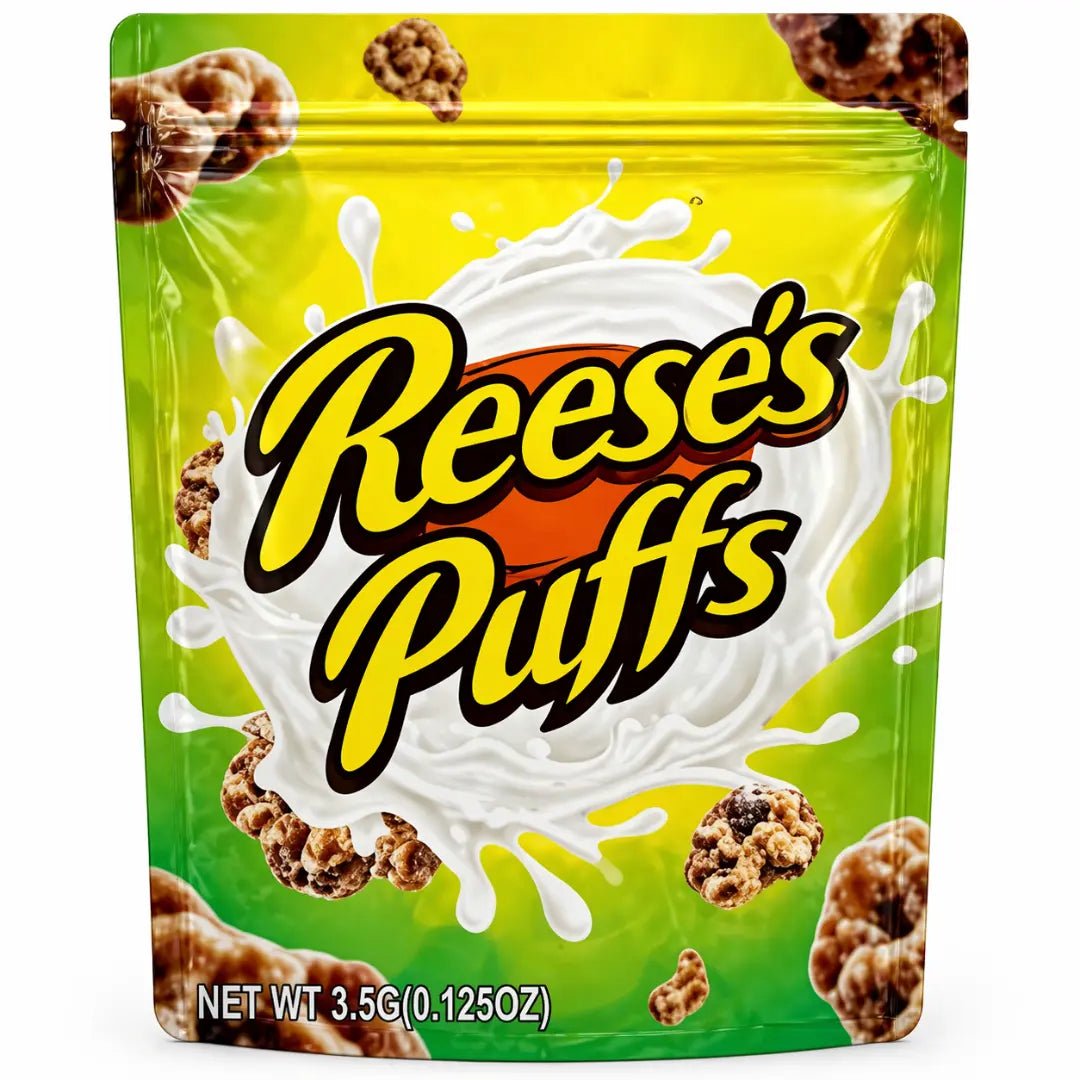 Chocolate Cereal 3.5g Mylar Bags Smell Proof Ziplock Pouch