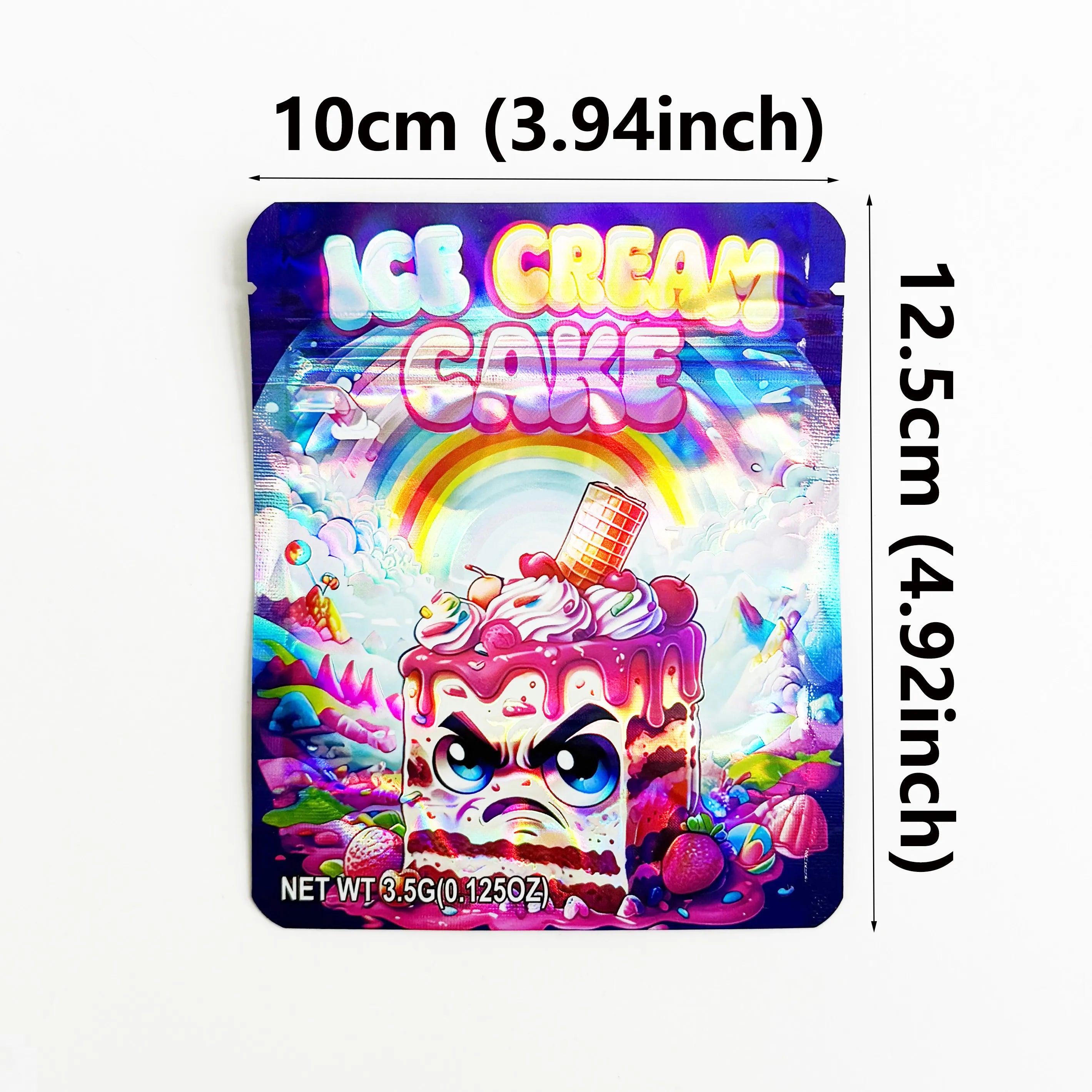 Ice Cream Cake Design Stand Up Mylar Pouch 3.5g