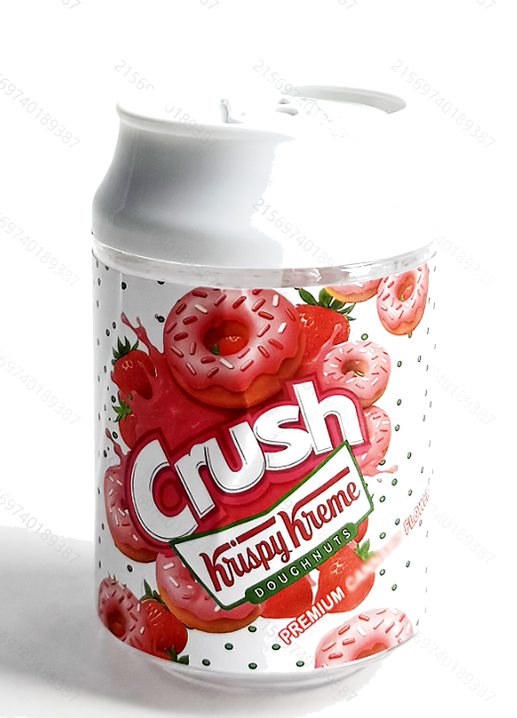 Soda Can Mylar Bags 3.5g – Strawberry Donut Smell Proof Resealable Packaging 6 Pack