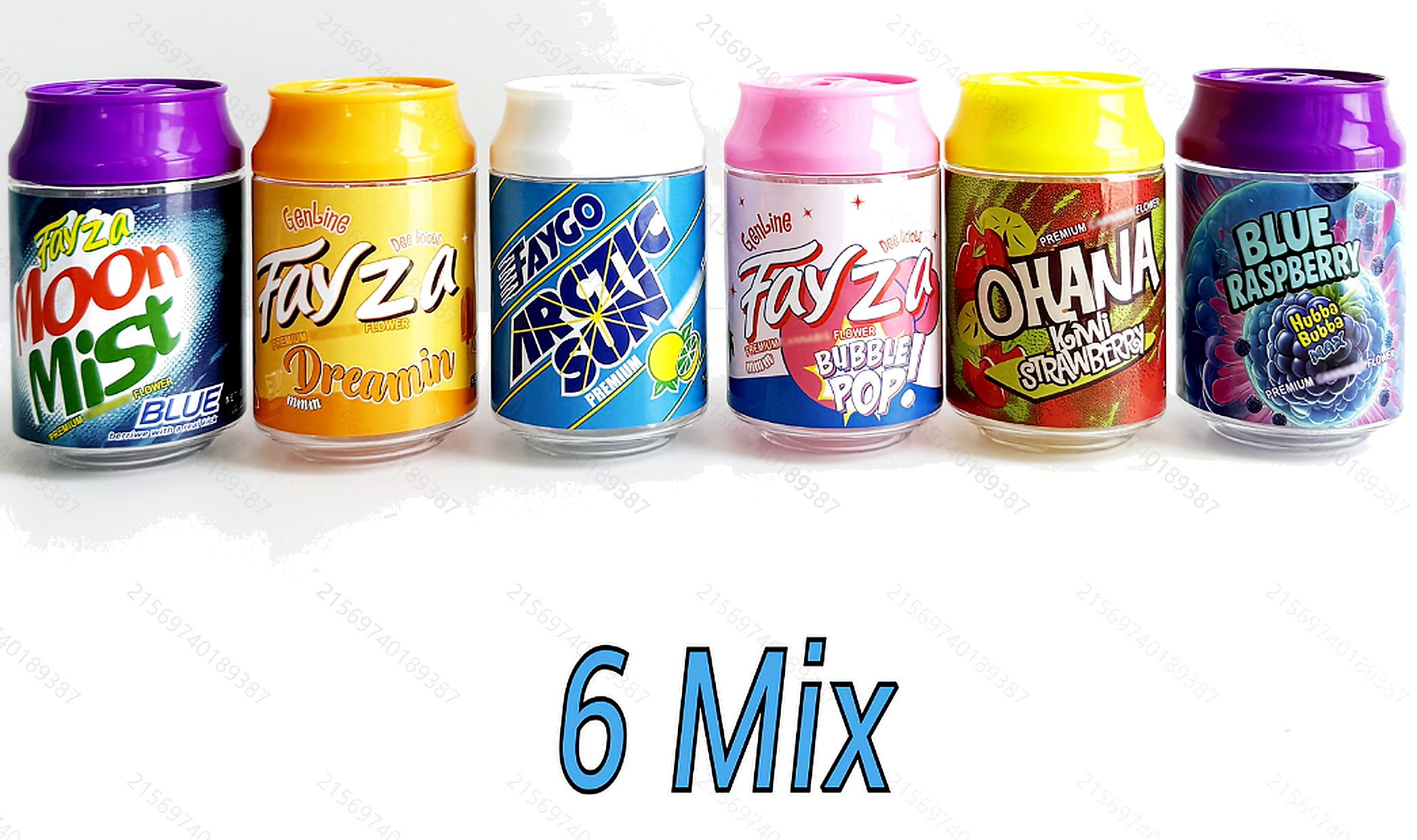 6 Mix Soda Can Mylar Bags 3.5g – Smell Proof Ziplock Pouches Variety Pack (6 PCS)