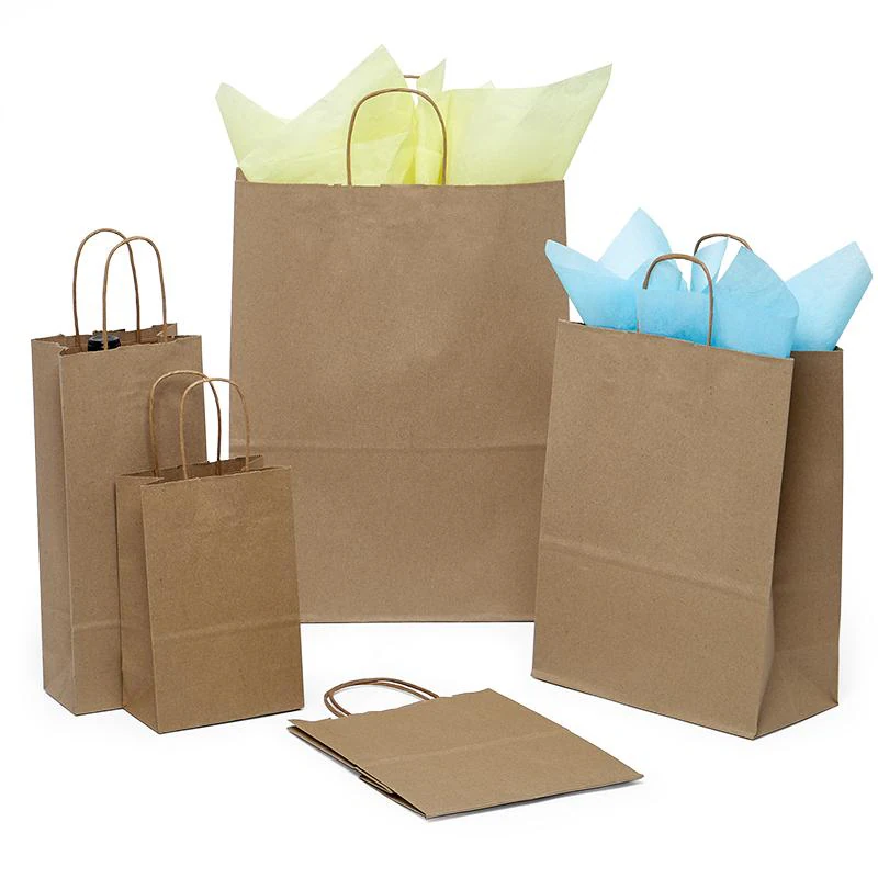 Recycled Natural Kraft Shopping Bags Title